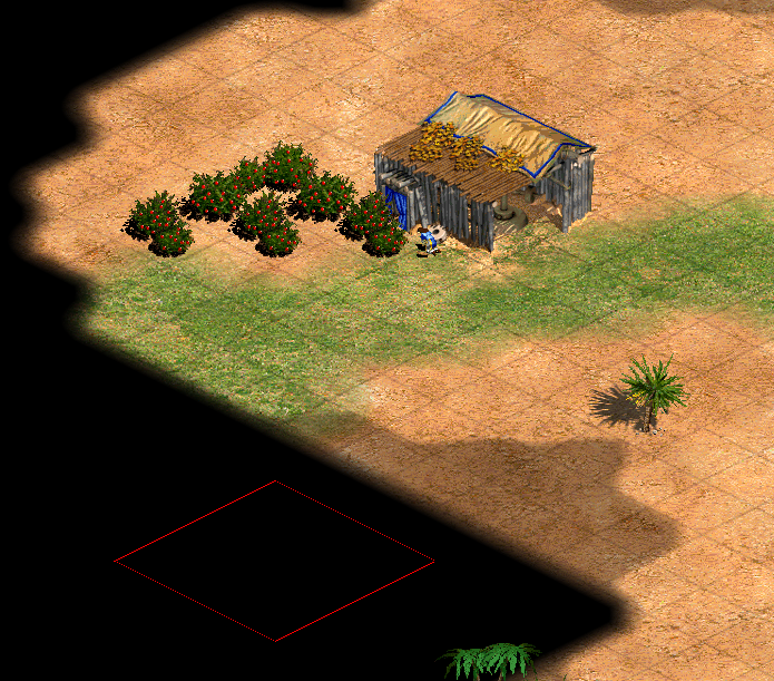 Scouting by building farms in AoE2