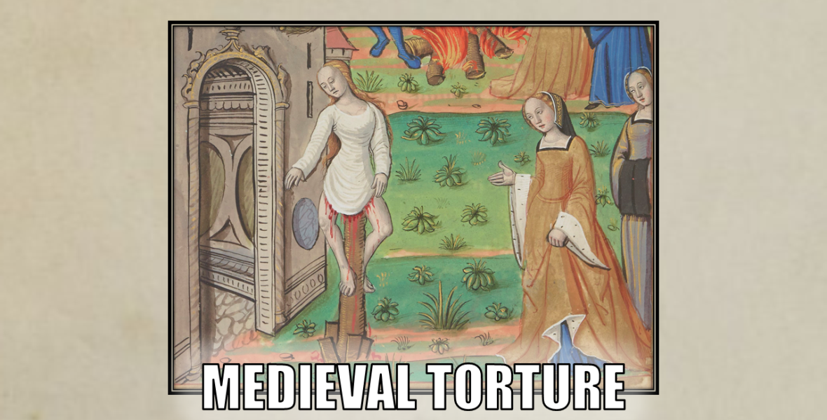 Medieval Torture. Impaling. Illumination. Illuminated manuscript.