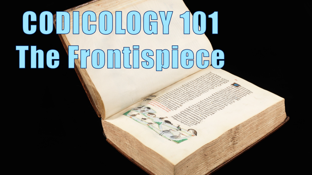 What is a “Frontispiece” in a Medieval Manuscript?